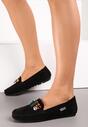 Czarne Mokasyny z Wkładką ze Skóry Naturalnej Mapho