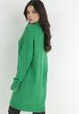 Zielona Sukienka Wełniana Oversize z Golfem Heire
