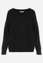 Czarny Sweter z Wiskozy Oversize Yorate