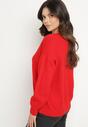 Czerwony Sweter z Wiskozy Oversize Yorate