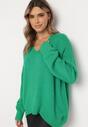 Zielony Sweter z Wiskozy Oversize Yorate