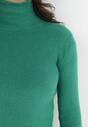 Zielona Sukienka Bawełniana z Golfem Rormo