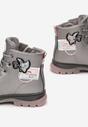 Szare Botki z Naszywkami Mocno Ocieplone Harniet