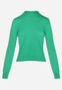 Zielony Sweter z Półgolfem i Guzikami Fraitile