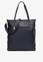Granatowa Torebka Shopper na Ramię Amion