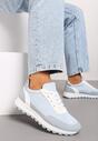 Niebieskie Sneakersy Sznurowane Egrania