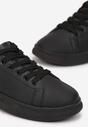 Czarne Sneakersy do Kostki Sznurowane Senni