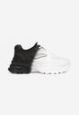 Czarno-Białe Sneakersy z Efektem Ombre na Tłoczonej Podeszwie Ellick