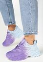 Niebiesko-Fioletowe Sneakersy z Efektem Ombre na Tłoczonej Podeszwie Ellick