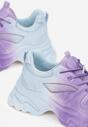 Niebiesko-Fioletowe Sneakersy z Efektem Ombre na Tłoczonej Podeszwie Ellick
