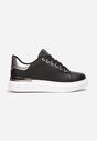 Czarne Sneakersy z Metalicznymi Wstawkami Zolana
