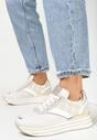 Sneakers Alb cu bej