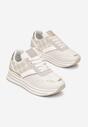 Sneakers Alb cu bej