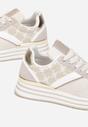 Sneakers Alb cu bej