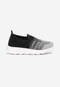 Czarne Buty Sportowe Wsuwane z Perforacją Kayliee