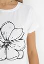 Biały T-shirt z Krótkim Rękawem i Nadrukiem Thetrin