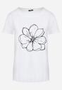 Biały T-shirt z Krótkim Rękawem i Nadrukiem Thetrin