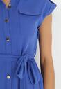 Niebieska Sukienka Koszulowa Phinitrite