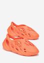 Pomarańczowe Gumowe Sneakersy z Wycięciami Semelia