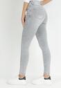 Jasnoszare Jeansy Skinny z Regularnym Stanem Deleah
