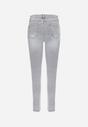 Jasnoszare Jeansy Skinny z Regularnym Stanem Deleah