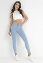 Niebieskie Jeansy Skinny z Efektem Push Up Judia