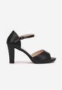 Czarne Sandały na Słupku Kashton
