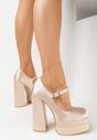 Pantofi cu toc Bej