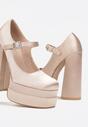 Pantofi cu toc Bej