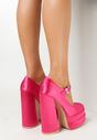 Pantofi cu toc Fucsia