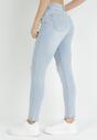 Jasnoniebieskie Jeansy Skinny z Dziurami Tully