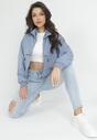 Jasnoniebieskie Jeansy Skinny z Dziurami Tully