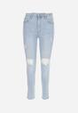 Jasnoniebieskie Jeansy Skinny z Dziurami Tully