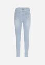 Jasnoniebieskie Jeansy Skinny z Dziurami Tully