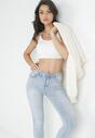 Jasnoniebieskie Jeansy Skinny Regular Waist z Przetarciami Hollynd