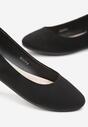 Czarne Balerinki na Płaskiej Podeszwie z Okrągłym Noskiem Ananie