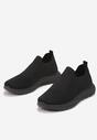 Czarne Wsuwane Buty Sportowe z Elastyczną Krótką Cholewką Rissaria