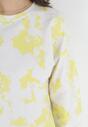 Żółta Krótka Bluza z Printem Tie-Dye Furaha