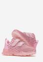 Różowe Buty Sportowe z Diodami w Podeszwie i Zapięciem na Rzepy Trejure