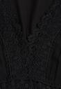 Czarna Rozkloszowana Sukienka z Koronką Brightyn