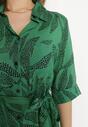 Zielona Sukienka z Wiskozy o Koszulowym Kroju Maxi Irinthe