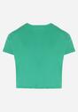 Zielona Bawełniana Koszulka z Krótkim Rękawem Norri