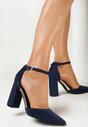 Pantofi cu toc Bleumarin
