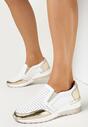 Pantofi casual Alb cu auriu