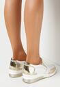 Pantofi casual Alb cu auriu
