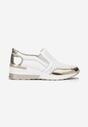 Pantofi casual Alb cu auriu