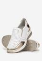 Pantofi casual Alb cu auriu