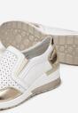 Pantofi casual Alb cu auriu
