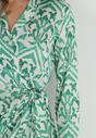 Zielona Kopertowa Sukienka z Wiązaniem Pitville
