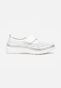Pantofi casual Alb cu argintiu